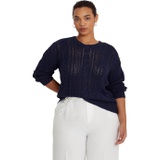 LAUREN Ralph Lauren Plus Size Aran-Knit Cotton Sweater