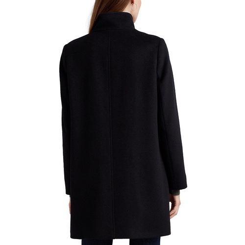 폴로 랄프로렌 Womens Wool Blend Buckle-Collar Coat