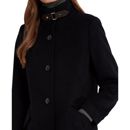 폴로 랄프로렌 Womens Wool Blend Buckle-Collar Coat