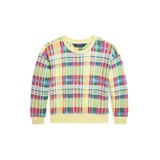 Toddler and Little Girls Plaid French Terry Sweatshirt
