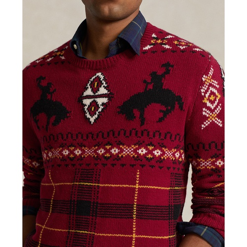 폴로 랄프로렌 Mens Western-Inspired Fair Isle Sweater