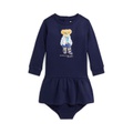 Baby Girls Polo Bear Fleece Dress and Bloomer Set
