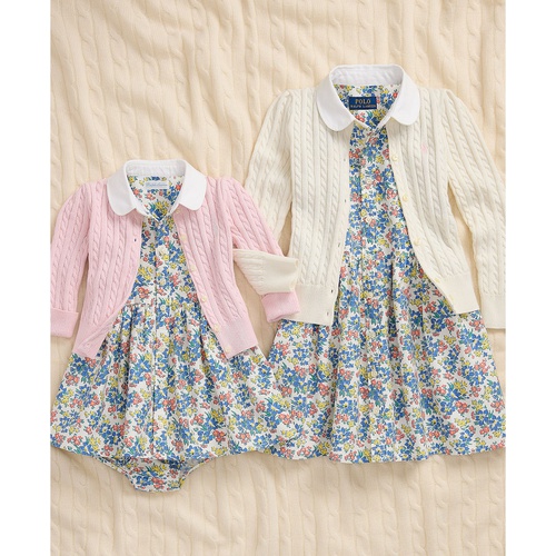 폴로 랄프로렌 Toddler and Little Girls Floral Cotton Oxford Shirtdress