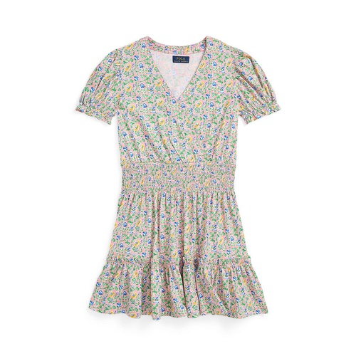 폴로 랄프로렌 Big Girls Floral Faux-Wrap Cotton Jersey Dress