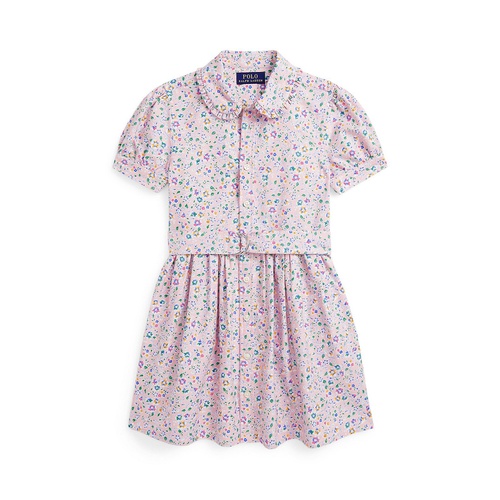 폴로 랄프로렌 Toddler and Little Girls Belted Floral Cotton Oxford Dress