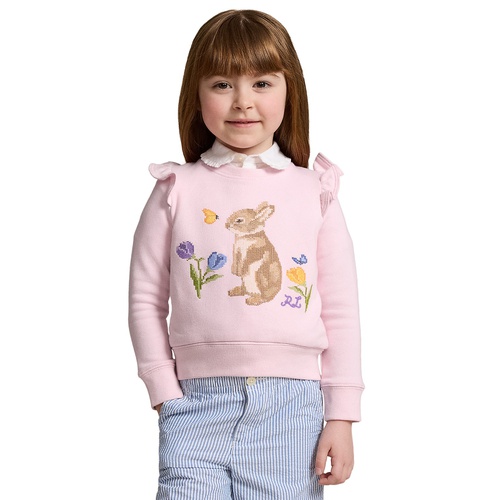 폴로 랄프로렌 Toddler and Little Girls Ruffled Bunny Terry Sweatshirt