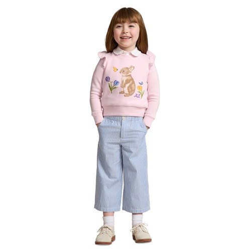 폴로 랄프로렌 Toddler and Little Girls Ruffled Bunny Terry Sweatshirt