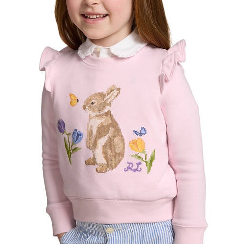 폴로 랄프로렌 Toddler and Little Girls Ruffled Bunny Terry Sweatshirt