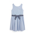 Toddler and Little Girls Cotton Oxford Dress