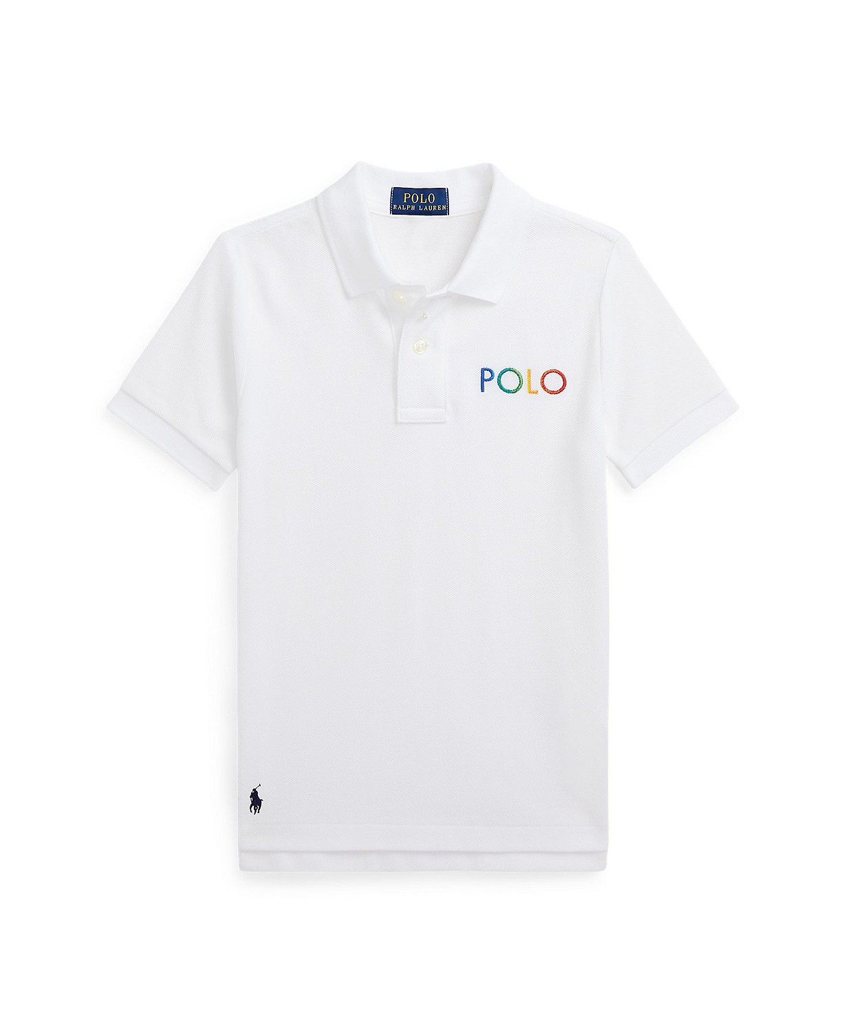 Toddler and Little Boys Ombre-Logo Cotton Mesh Polo Shirt