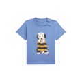 Baby Boys Dog Print Cotton Jersey T Shirt