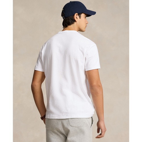 폴로 랄프로렌 Mens Classic-Fit Graphic Slub Jersey T-Shirt