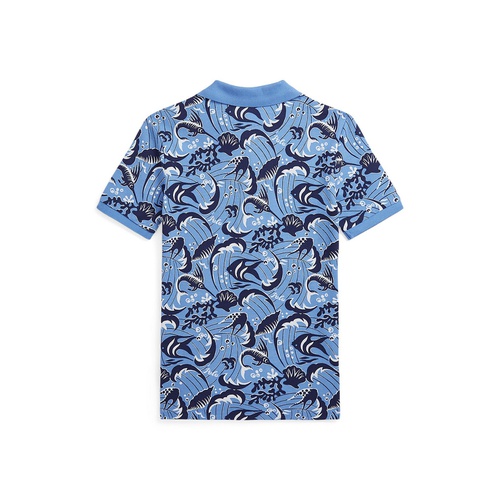 폴로 랄프로렌 Big Boys Reef-Print Cotton Mesh Polo Shirt