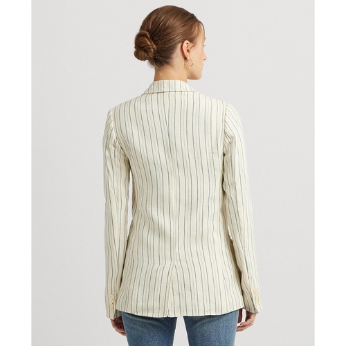 폴로 랄프로렌 Womens Striped Cotton-Blend Blazer