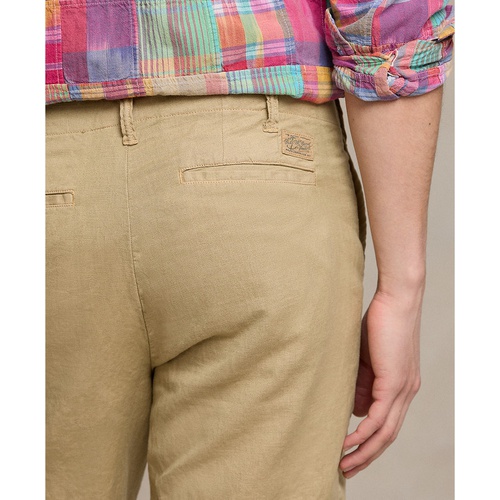 폴로 랄프로렌 Mens 8.5-Inch Classic-Fit Linen-Cotton Shorts