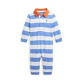 Baby Boys Striped Cotton Jersey Rugby Coverall