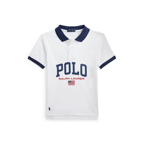 폴로 랄프로렌 Toddler and Little Boy Logo Heavyweight Cotton Jersey Polo