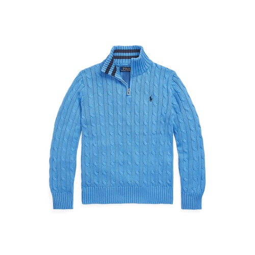 폴로 랄프로렌 Big Boys Cable-Knit Cotton Quarter-Zip Sweater