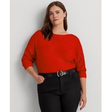 Plus-Size Dolman-Sleeve Boatneck Sweater