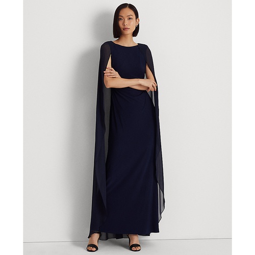 폴로 랄프로렌 Womens Georgette-Cape Jersey Gown