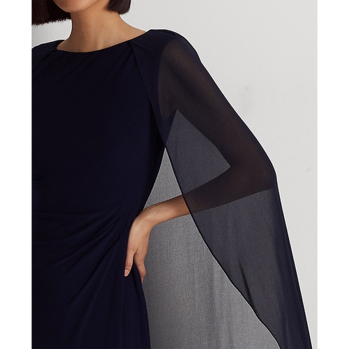 폴로 랄프로렌 Womens Georgette-Cape Jersey Gown