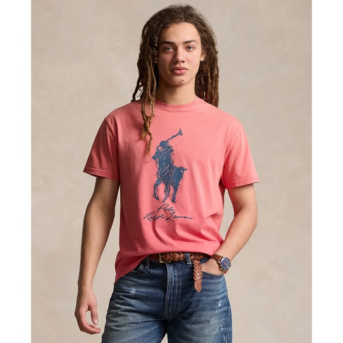 폴로 랄프로렌 Mens Classic-Fit Big Pony Jersey T-Shirt