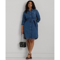 Plus Size Denim Shirtdress