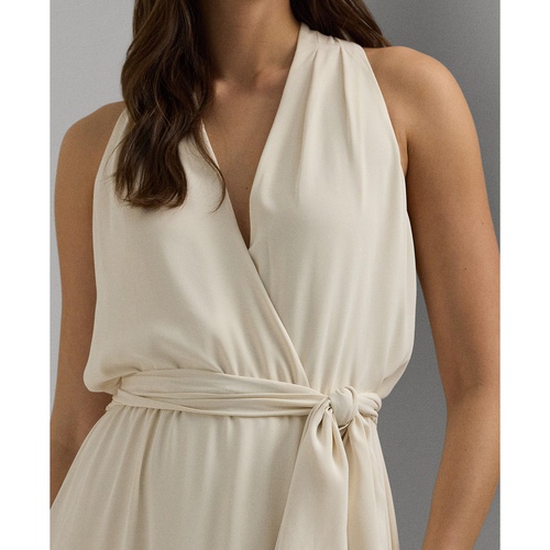 폴로 랄프로렌 Womens Belted Halter A-Line Dress