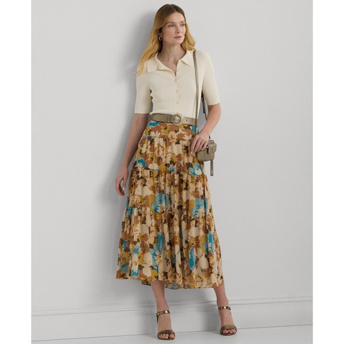 폴로 랄프로렌 Womens Floral A-Line Skirt Regular & Petite