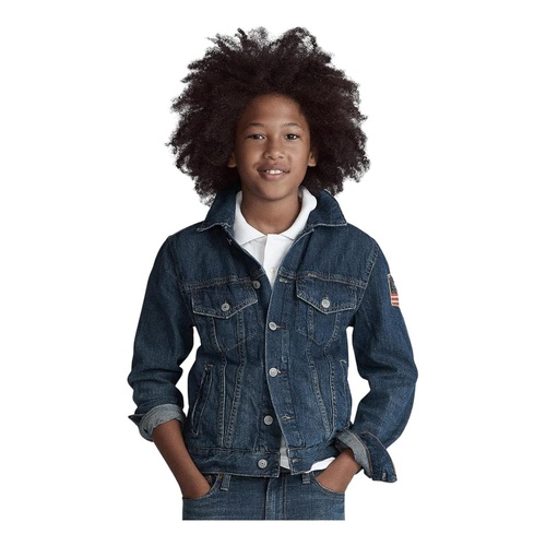 폴로 랄프로렌 Polo Ralph Lauren Kids Cotton Denim Trucker Jacket (Big Kids)