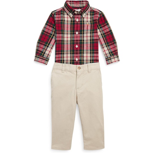 폴로 랄프로렌 Polo Ralph Lauren Kids Oxford Shirt & Stretch Chino Pants Set (Infant)