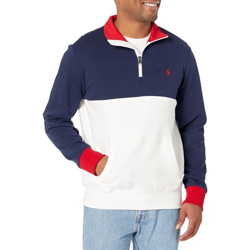 폴로 랄프로렌 Mens Polo Ralph Lauren Cotton Interlock 1/4 Zip Sweatshirt