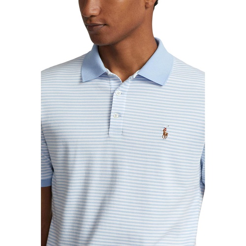 폴로 랄프로렌 Mens Polo Ralph Lauren Custom Slim Fit Striped Soft Cotton Polo Shirt