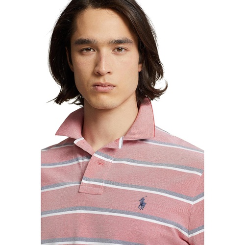 폴로 랄프로렌 Mens Polo Ralph Lauren Classic Fit Striped Mesh Polo Shirt