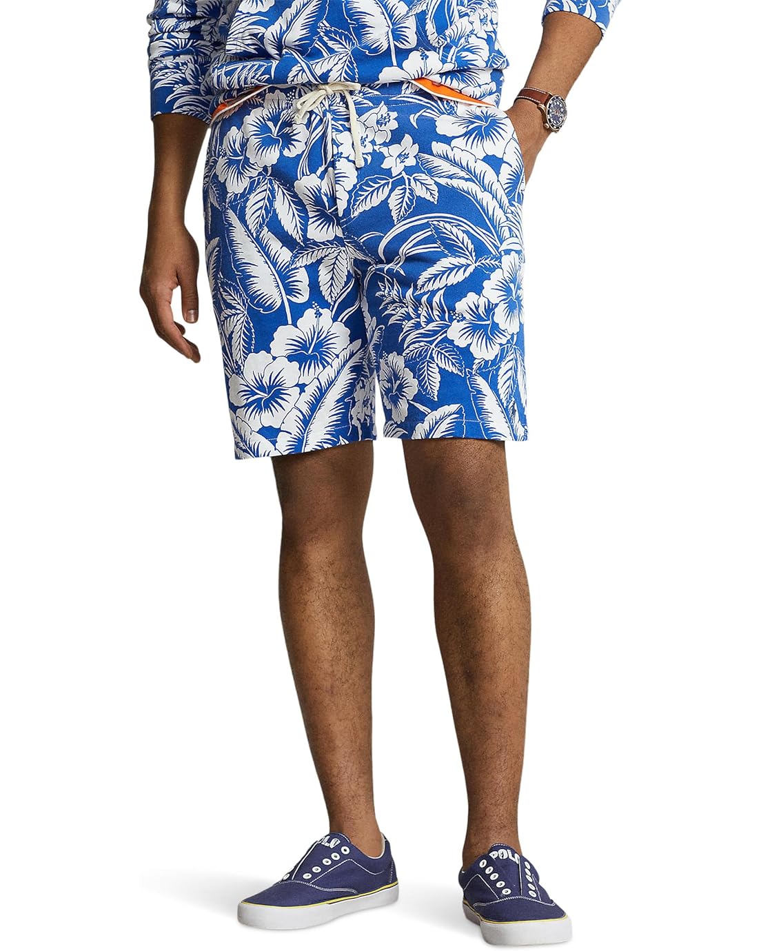 폴로 랄프로렌 Polo Ralph Lauren 85-Inch Tropical Floral Spa Terry Shorts