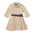 Polo Ralph Lauren Kids Belted Cotton Chino Shirtdress (Toddler)