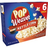 Pop Weaver Microwave Popcorn, Kettle Corn, 6-Count