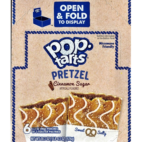  Pop-Tarts Pretzel, Breakfast Toaster Pastries, Chocolate, 6 - 3.3 OZ Pouches of 2 Toaster Pastries (20.3 Ounces)