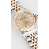 Pre-Owned Rolex Ladies Rolex Champagne Diamond Dial, Fluted Bezel, Oyster Band