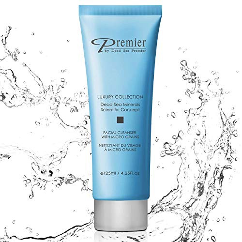  Premier by Dead Sea Premier Premier Dead Sea Facial Cleanser with Micro Grains, Luxury collection foaming face wash, daily use skin care, nondrying, anti-aging Skin Care with aloe vera, witch hazel, Dermatolo