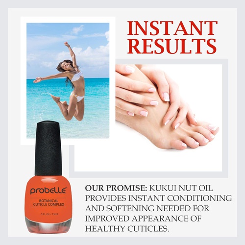  Probelle Kukui Nut Oil Botanical Cuticle Oil, conditions and softens cuticles for healthy nails and cuticle growth.5oz/ 15 mL
