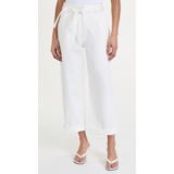 Proenza Schouler White Label Cotton Twill Belted Pants