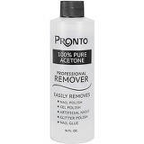 Pronto 100% Pure Acetone - Quick, Professional Nail Polish Remover - For Natural, Gel, Acrylic, Sculptured Nails (16 FL. OZ.)