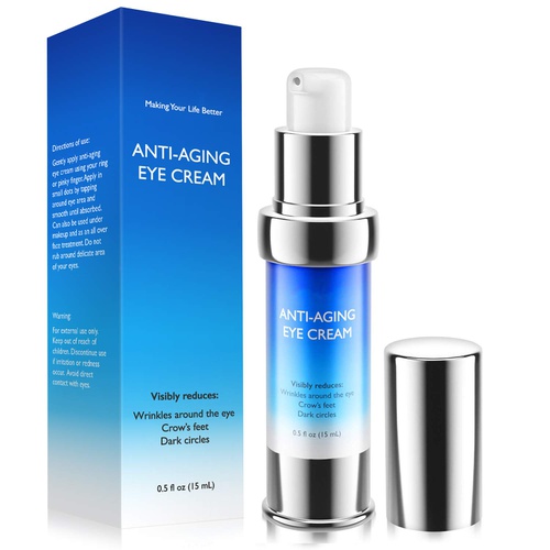  Psalmonica Eye Cream Retinol Anti-Aging, Visibly Reduces Wrinkles, Crows feet, Puffiness, Under & Around Eye and Dark Circles