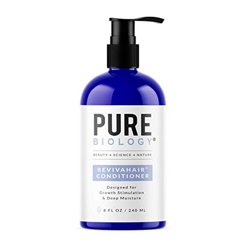 Pure Biology Premium Hair Growth Conditioner with Biotin, Keratin, Argan Oil & Anti Hair Loss Complex Helps Deep Treatment of Damaged, Dry & Colored Hair for Men & Women, Sulfate Free, 8oz