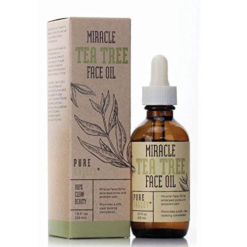  Pure Valley Tea Tree Oil for Face. Soothing Facial oil with Witch Hazel for Acne Scars, Problem Skin, Enlarged Pores, T-Zone, Paraben-Free Facial Oil. 100% Clean Beauty. Large 1.75