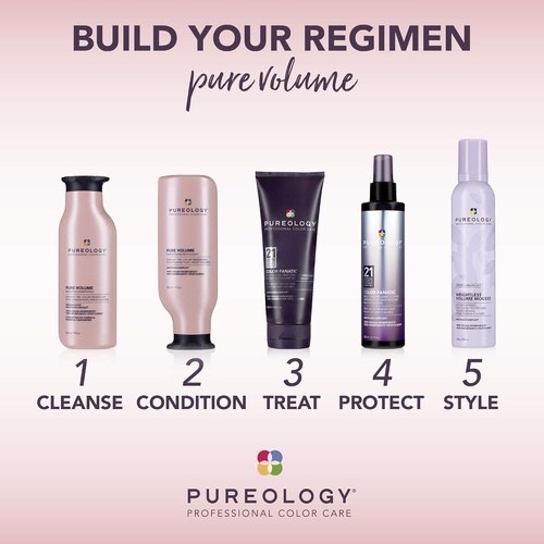  Pureology Pure Volume Shampoo | For Flat, Fine, Color-Treated Hair | Adds Lightweight Volume