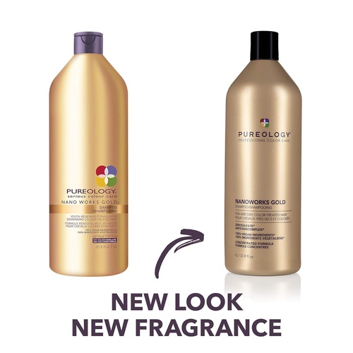  Pureology Nano Works Gold Cleansing Shampoo | Youth-Renewing Formula for Color Treated Hair | Sulfate-Free | Vegan