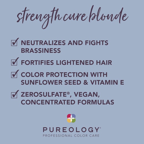  Pureology Strength Cure Best Blonde Purple Conditioner | Restore & Tone | Sulfate-Free | Vegan