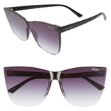 Quay Australia Come Thru 60mm Gradient Cat Eye Sunglasses_BLACK/ FADE